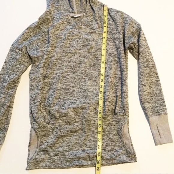ATHLETA Batwing Robin Heather Gray Pullover Hood Sweater Sweatshirt Womens XXS - Picture 11 of 11